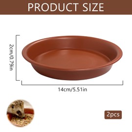 xiaoxiaozhijia Hedgehog Food And Water Bowls Set of 2, Hedgehog Feeding Station With Low-Profile Design,14 cm Wide, 2 cm Deep,Perfect for Outdoor Wildlife Gardens & Small Pets