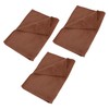 INFINAUTO Cleaning Cloths Towel,Car Drying Plush Cloth Absorbent Microfiber Coffee,3pcs