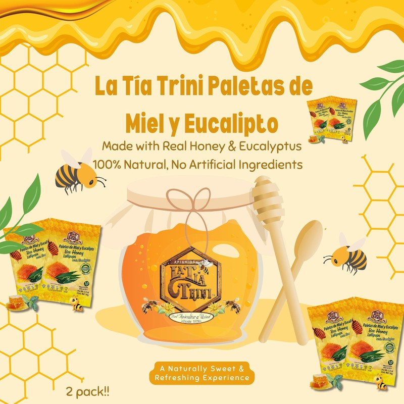La Tía Trini Paletas de miel y eucalipto (Honey &