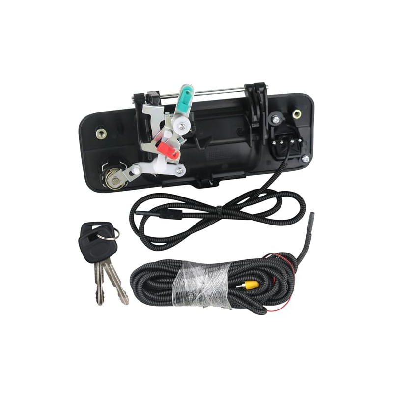 Osompar Backup Camera Tailgate Handle with Key Lock Cylinder Compatible