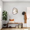 HLFMVWE Asymmetrical Mirror for Wall Irregular Oval Wood Frame Modern