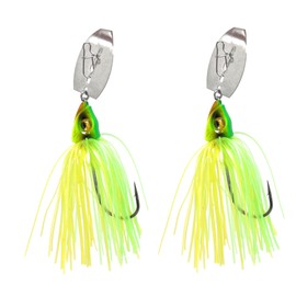 Reaction Tackle Bladed Swim Jigs 3/8 Chartreuse Tiger