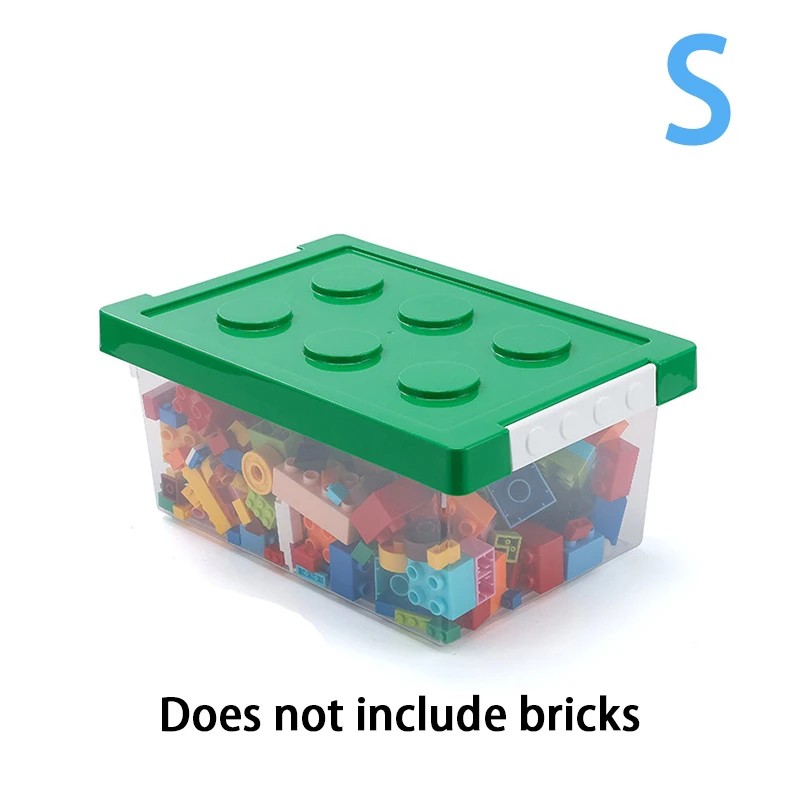 Building Blocks Storage Box for Kids - Transparent Stackable Organizer