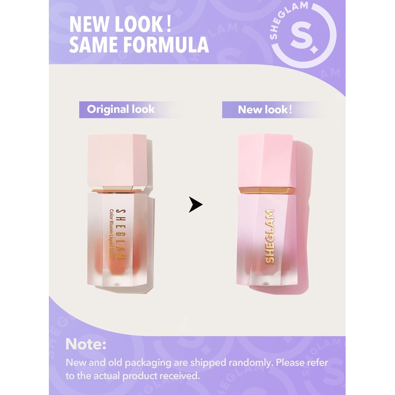 SHEGLAM Color Bloom Cheek Liquid Blush Matte Makeup Texture (Risky