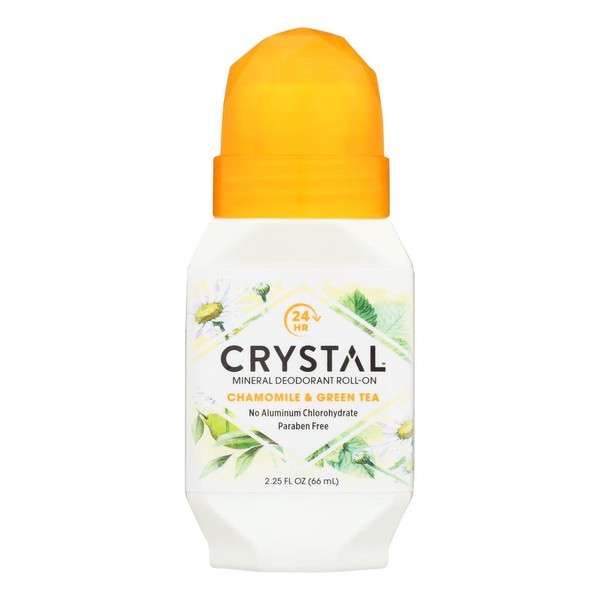 Crystal Essence Crystal Essence Mineral Deodorant, Roll-On Chamomile and Green