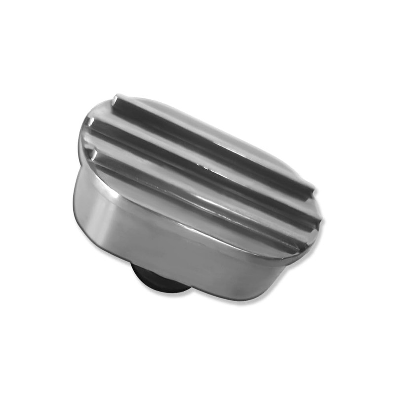 IMOOA Polished Aluminum Finned Oval PCV Breather Combo Valve Cover