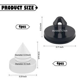 8PCS Car Brake Switch Stopper Replacement OEM 46505-SA5-000/90541-06036,Portable Brake Pedal Stop Pad Compatible with Scion/Lexus/Acura/Toyota,Professional Brakes Light Switch Stopper