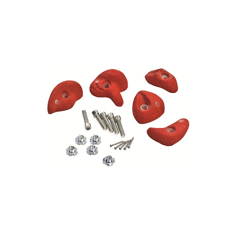 Red Climbing Stones Grips Set of 5 Pieces + Hardware