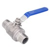 Ball Valve 304 Stainless Steel NPT 3/4in 2 Male Thread