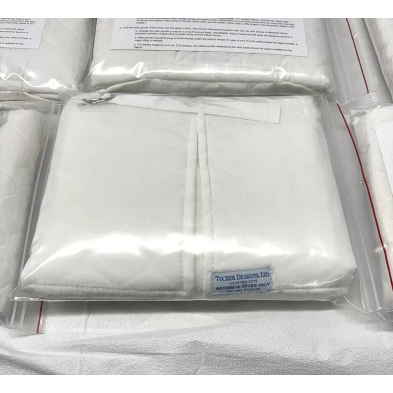 Tucker Designs (1) Tucker Sling WHITE Medium 16-24lb Baby Crib