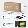 Virklyee Wooden Digital Cube Alarm Clock with LED Temperature Display,