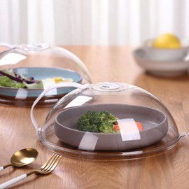 Cubierta de Comida para Placa de Microondas con Mango de Fácil Agarre Tapa Protectora contra Salpicaduras de Plástico Cubierta de Sellado de Calefacción Placa de Mantenimiento de (Tipo de actualización)