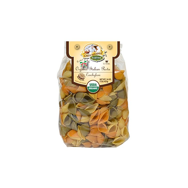Organic Conchiglioni Italian Pasta (Pack of 2 - 1 lb.
