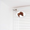 ZZLZX 4PCS Blinds Installation Support Frame, Brown Wooden Window Blinds