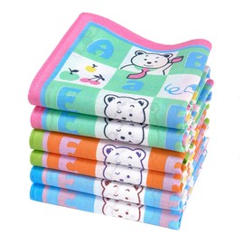 merrysquare - Children's Handkerchiefs - 100% Cotton - Approx. 30 cm - 6 Pieces, Piccolo