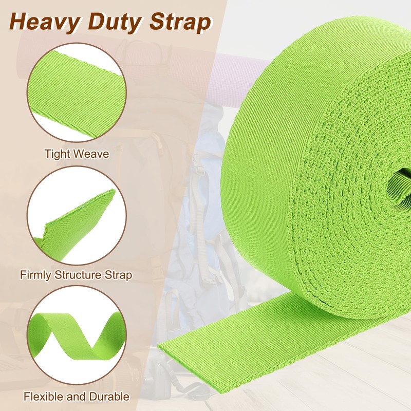 sourcing map 5 Yards Nylon Webbing Strap, 1 3/8-inch(38mm) Flat