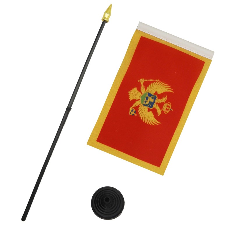 AZ FLAG MONTENEGRO TABLE FLAG 4'' x 6'' - MONTENEGRIN