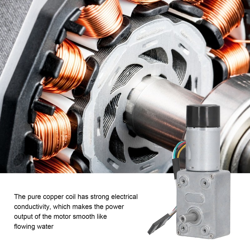 JGY‑370 Encoder Reduction Motor Full Metal Worm Gear Motor with