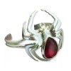 Real Metal Gothic Spider Bracelet Large Polished Silver Finish with