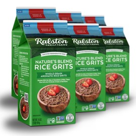 Ralston Family Farms Nature's Blend Rice Grits, 16 oz Carton: 6 Pack, American Grown, Non-GMO, Naturally Gluten Free