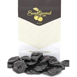 Italian Black Licorice Wheels | Bulk Candy | Natural Colors and Flavors, GMO Free | 2 Pounds