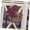 Gatuida 1 Set Railing Flower Pot Bracket Outdoor Flower Planter