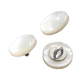 YaHoGa 10pcs 12mm Mother of Pearl Buttons White Mother of Pearl Buttons for Shirts White Mop Shirt Buttons