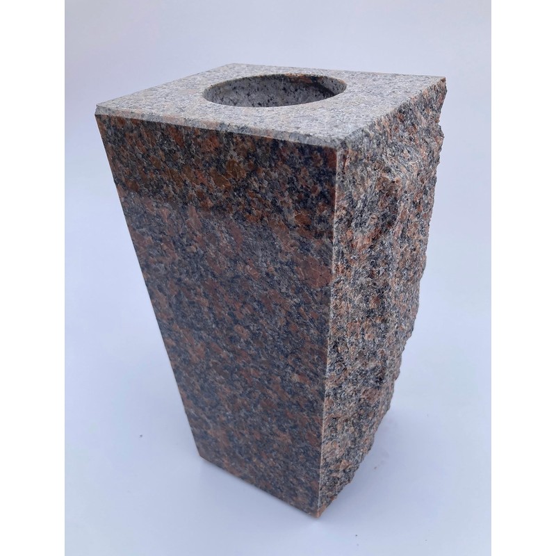 Granite Vase Tapered 5"x4"x9" Dakota Mahogany