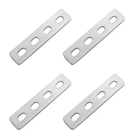 JCBIZ 4PCS 20x107mm Stainless Steel Slotted Slightly Adjustable Mending Plates Repair Fixing Brackets Flat Straight Brace Brackets Repair Joining Plates
