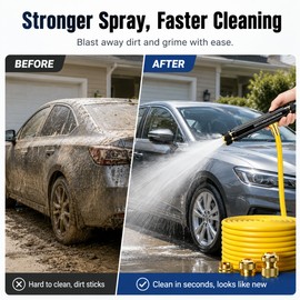 Metal High Pressure Hose Nozzle for Car Washing & Garden Watering – 360° Rotary Adjustable Water Sprayer for Outdoor Cleaning