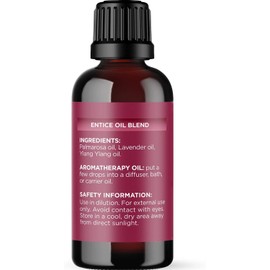 Entice Essential Oil Blend for Diffuser - Passionate Blend of Aromatherapy Oils for Couples with Lavender Palmarosa Clary Sage and Ylang-Ylang Essential Oil - Ignite The Romance Essential Oils Blend