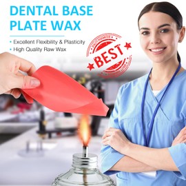 ANNWAH 20PCS Dental Base Plate Wax, Cannot be Used for dentures Molding Casting Wax Sheet Material Red Utility Wax Sheets Lab Dentist Auxiliary Material