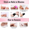 Short Press on Nails Black Short Square Fake Nails with