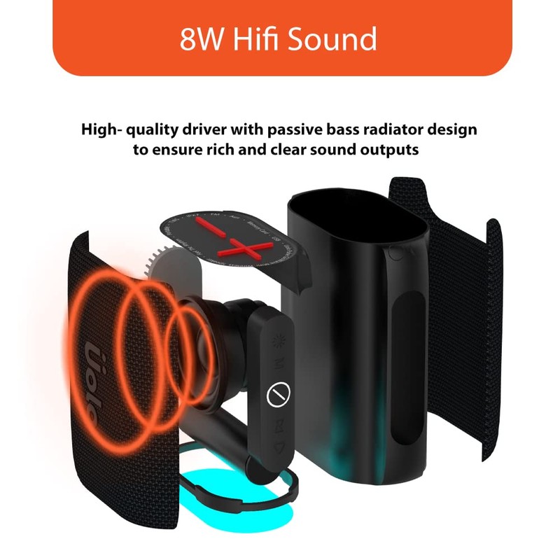 Uolo Pulse GloWave Mini Wireless & FM Radio Speaker[8W] Stereo