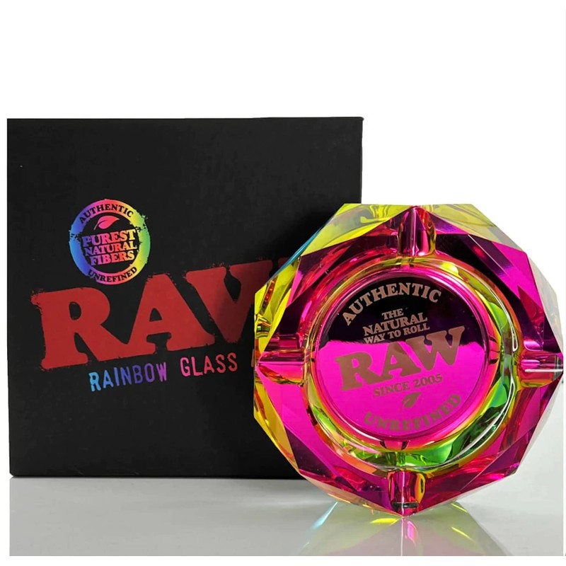 Rainbow Glass Ashtray by Raw