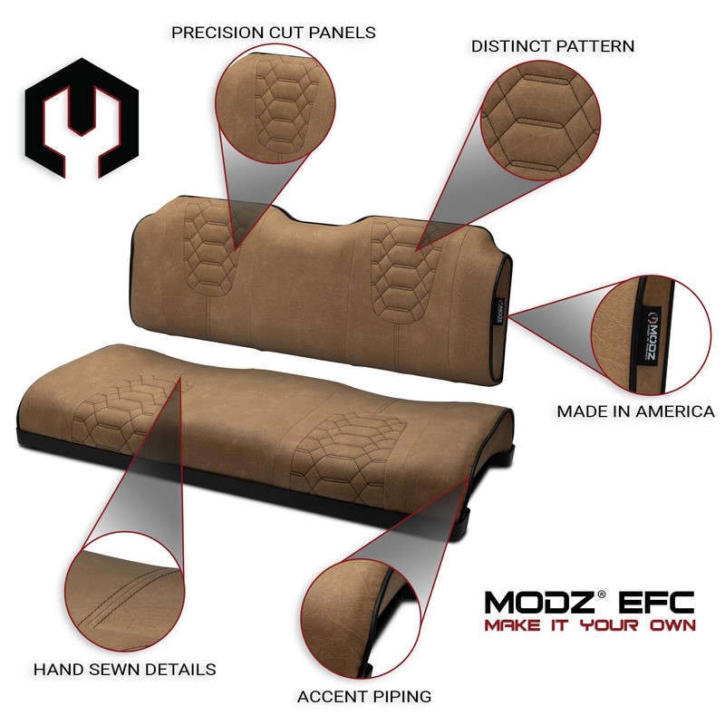 MODZ® Evolution Golf Cart Front Seat Covers - Camel