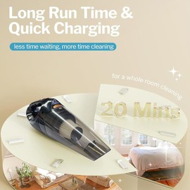 Handheld Wireless Car Vacuum Cleaner 9kPa Suction Power Fast Charging Function Long Battery Life Ideal for Car Cleaning and Gift