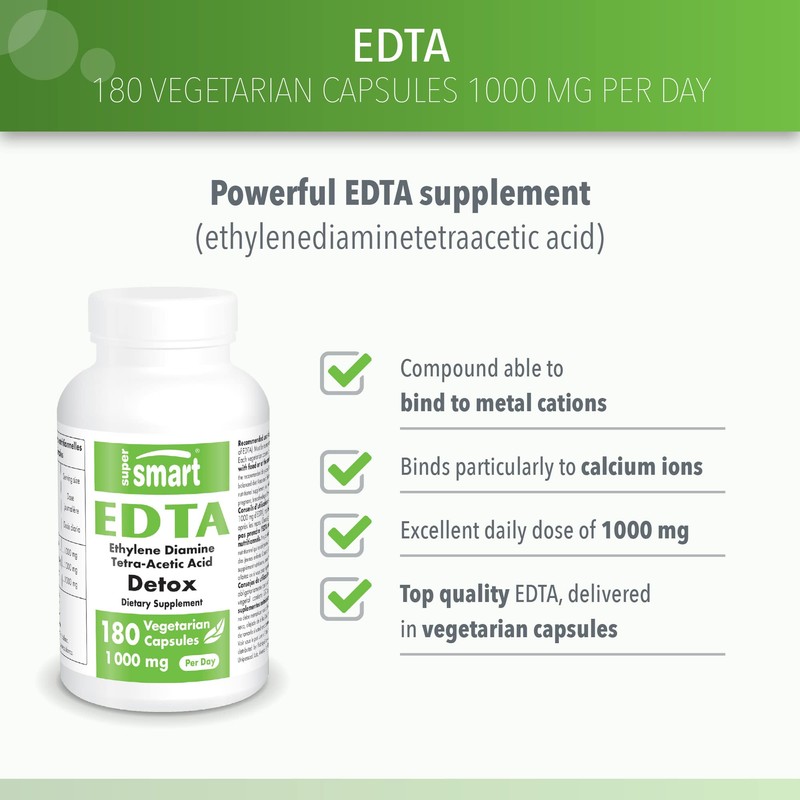Supersmart - EDTA 1000 Mg Per Day - Powerful Antioxidant