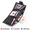 Slim Wallet for Men, Genuine Leather Carbon Fiber Trifold RFID