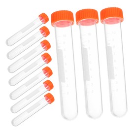 GLEAVI 10ml Mini Storage Bottles Caps Test Tube Vials Vials for Essential Oils Beads Small Parts