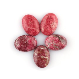 CRYSTALINES Wholesale Thulite Gemstone Cabochons, Natural Pink Stone for Jewelry Making, High-Quality Bulk Supply, DIY Crafts and Designs, Healing Crystals, Chakra Stones, Gem Collections