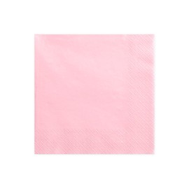Napkins 3 Layers Light Pink 33 x 33 cm (Pack of 1 / 20 Pieces)
