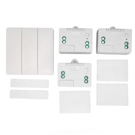 Wireless Light Switch Kit 3 Gang Self Powered Remote Wall Switch with Receiver for Home Office