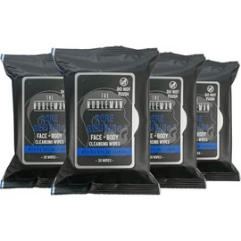 The Nobleman Pore Refining Face + Body Cleansing Wipes, 120 Count, Tea Tree & Charcoal