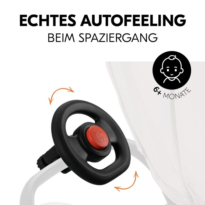 Hauck Buggy Steering Wheel Pushchair Steering Wheel with Horn and