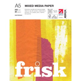 Frisk 23250005 Mixed Media Paper Pad A5, White