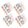 4pcs Chair Covers Soft Elastic Stretch Santa Claus Pattern Dining
