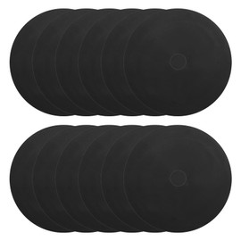 PATIKIL Spot Markers 6 Inch, 12 Pcs Non-Slip Floor Dots Agility Markers Flat Field Cones Poly Dot with Hole for Gym PE Speed Training Dance Soccer Basketball Sports, Black