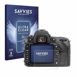 Savvies Pack of 6 Screen Protectors Compatible with Nikon D90 Screen Protector Ultra Transparent