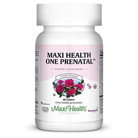 Maxi Health One Prenatal - Womens Prenatal Vitamins with Iron - Enhanced Absorption & Bioavailability - Daily Multivitamin for Women - Multi Vitamin & Mineral Supplement for Adults - 60 Capsules